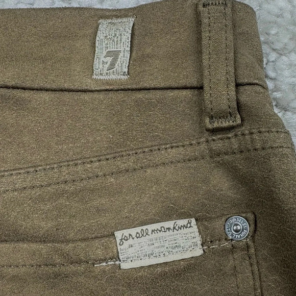 7 for all Mankind Snakeskin Faux Suede Skinny Pants. Stretchy. Size 28 - Picture 5 of 12